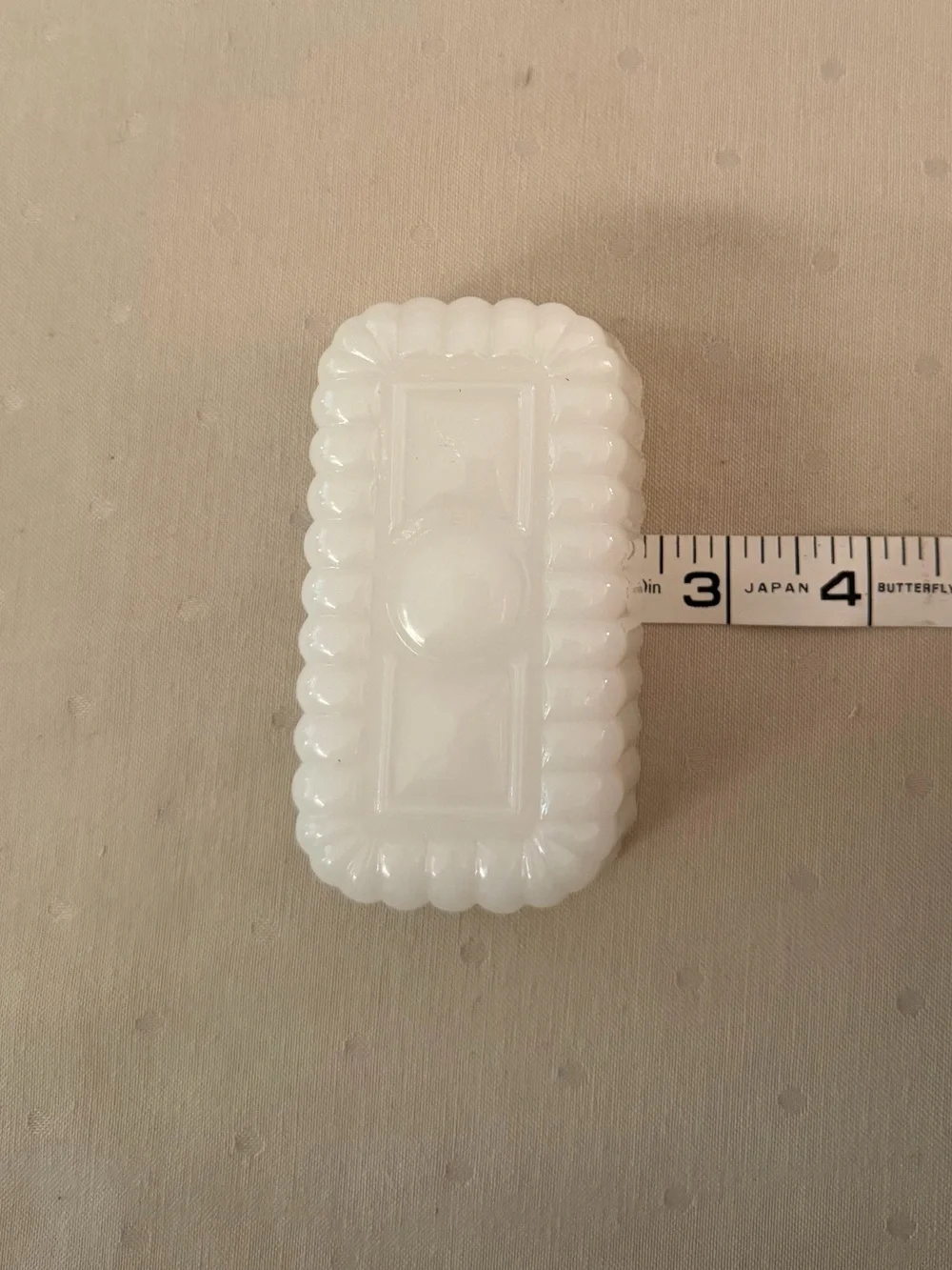 Vintage White Milk Glass Butter Dish | Embossed Cottage Farmhouse Style